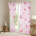 thumbnail image 3 of Homewish Princess Bowknot Kids Blackout Curtains Set of 2 (52x84 Each), Pink Fashion Diamond Window Curtains, Cute Bow-tie Theme Curtains and Drapes, Black Out Curtains Bedroom Decor, 3 of 6