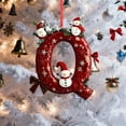 thumbnail image 4 of Moocorvic 26 Initial Letter Ornaments Christmas Tree Decoration Personalized Hanging Alphabet Pendant, Q, 4 of 9