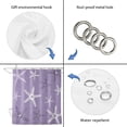 thumbnail image 5 of Vintage Purple Starfish Bathroom Shower Curtains with 12 Hooks Polyester Waterproof Shower Curtain for Stalls and Bathtubs Summer Coastal Beach Marine Life Decorative Bathroom Curtain 48x72 Inches, 5 of 9