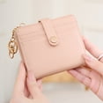thumbnail image 2 of BRICH Slim Wallet for Women,Rfid Blocking Bifold Credit Card Holder with Zipper Coin Pocket,Id Window,Keychain Pink One Size, 2 of 5