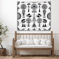 thumbnail image 3 of Boho Decor Office Tapestry Aztec Symbols Boho Tribal Geometric Shapes Large Tapestry, 51x59 Inches Minimalistic Simplicity Sophistication Durable Big Tapestry Decoration for Home Living Room, 3 of 5