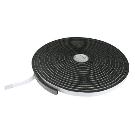Pres-On Gasketing Foam Tape [Single-Sided, Open Cell] (P8500 Series): 1 in. x 50 ft. x 1/2 in. thick (Black)