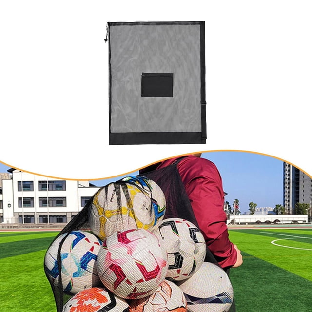 Bolsa deportiva de malla con correa de hombro ajustable para baloncesto, práctica y atlética para gimnasio. con bolsa con cremallera