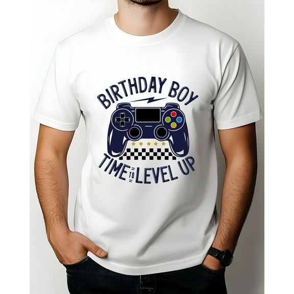 Men's Game Boy Birthday Graphic Print T-Shirt For Men Casual Short Sleeve Tee 1 Pcs 100% Heavy Cotton - Comfortable Crew Neck, Soft Tees Tops