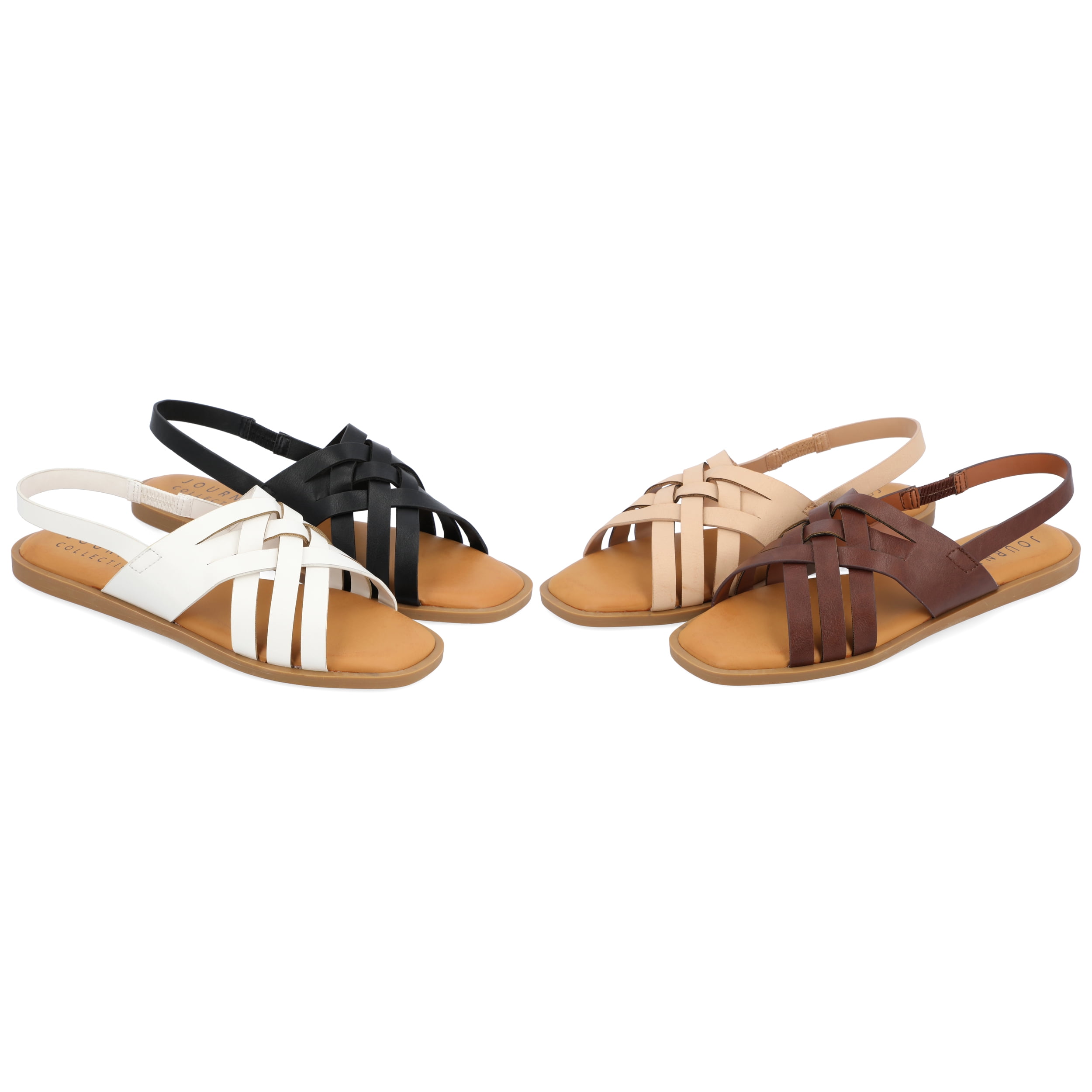 Journee Collection Womens Merrin Tru Comfort Foam Sling Back Flat Sandal