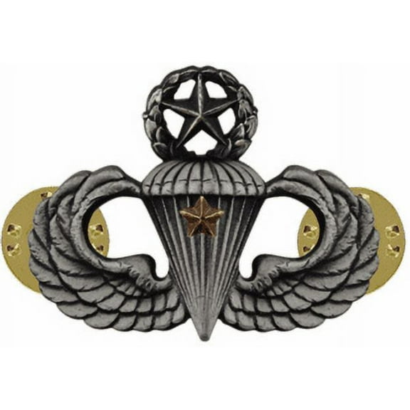 Army Master Parachutist Combat 1st Award Badge (Oxidized Finish)