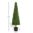 thumbnail image 2 of 4FT Conical Topiary Cedar Trees Artificial Outdoor 2 Pack | Fade-resistant lifelike artificial shrubs for porch or outdoor space décor, maintenance-free greenery, 2 of 11