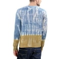 thumbnail image 2 of XRAY Pullover Crewneck Cotton Tie Dye Knit Sweater, Sweatshirt for Men, Women, Couple, Blue/Nude - Tie Dye Block, Large, 2 of 3