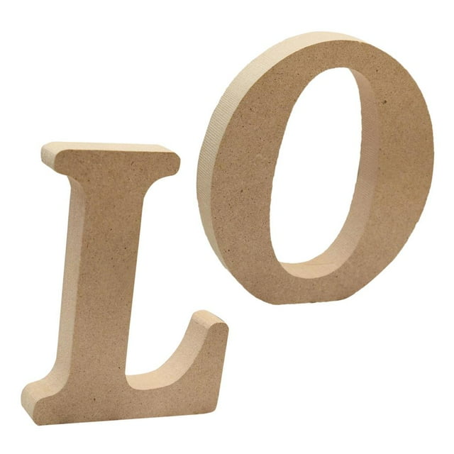veasfak Standing Wooden Alphabet Sign Letters Craft Educational Learning Set OL