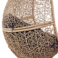 thumbnail image 6 of Swing Lounge Chair, Blue Navy, Rattan, Wicker, Outdoor Patio Balcony Cafe Bistro Garden Hospitality Restaurant, Modern Contemporary HB34630, 6 of 10
