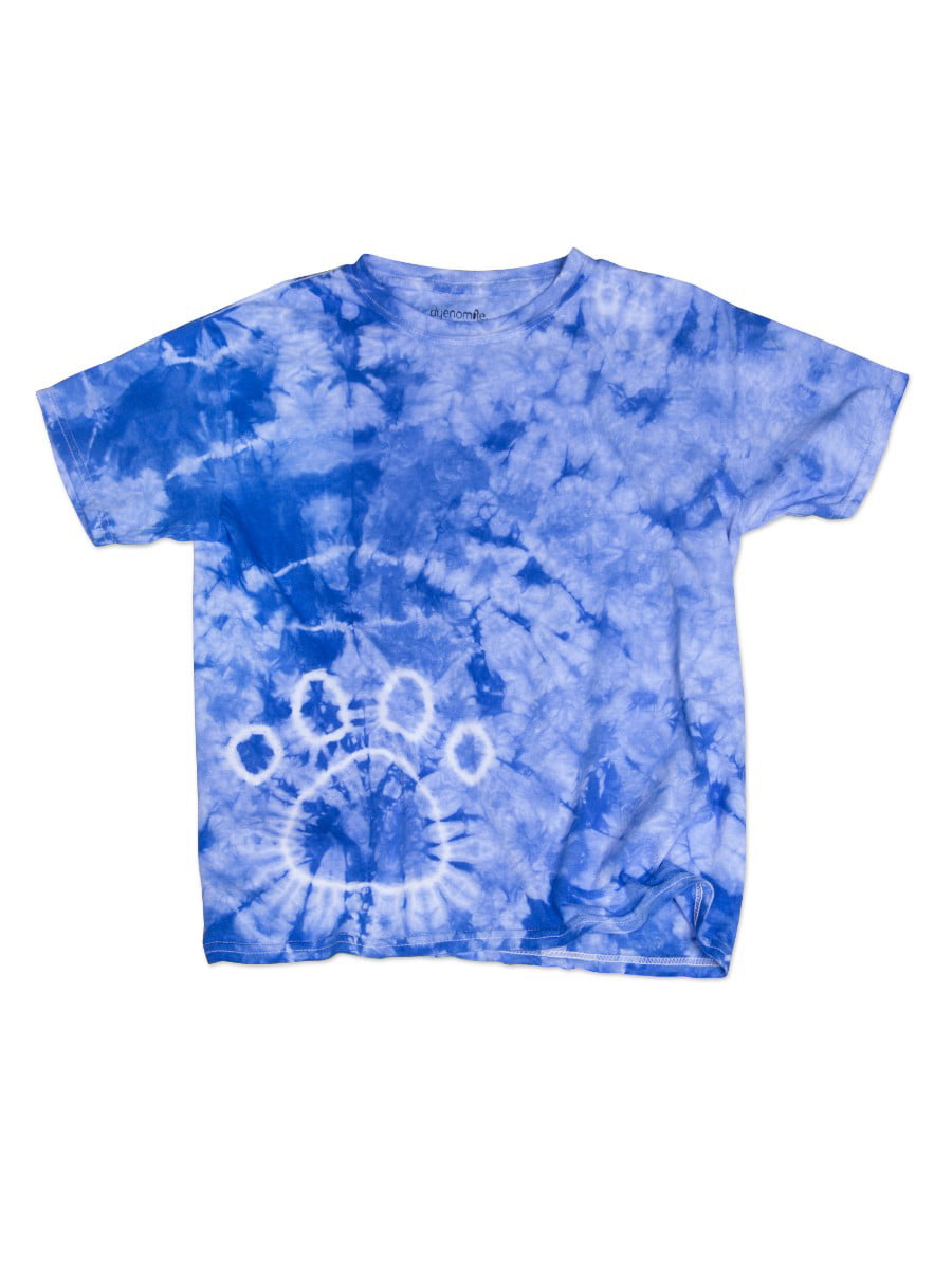 Youth Size Small. Paw Print Tie Dye Tee Shirt
