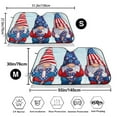 thumbnail image 3 of Fotbe Cute Gnomes in USA1 Car Windshield Sunshade | Sun Visor Protector Front Window Shade, Keeps Out UV Rays, Keeps Your Vehicle Cool-Small, 3 of 7