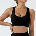 thumbnail image 5 of Cute Bra Women Lightly Lined Bra Feature V-Neck Sport Bra Style W-1118 Black L, 5 of 7