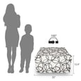 thumbnail image 3 of Minimalist Rectangle Pouf, Abstract Overlapping Circles Interlocking Round Ellipses Contemporary Art Deco, Foot Stool for Living Room Office Ottoman with Cover, 25", Black White, by Ambesonne, 3 of 4