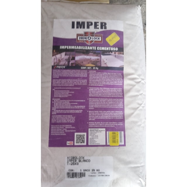 Impermeabilizante Cementoso Presto Hidrolock 25kg Imper