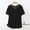 Black, variant on Women Pajama Tops Solid Crew Neck Short Sleeve Thin Plain Style Basic Layering Tee Sleep Top