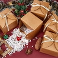 thumbnail image 6 of 1 Bag 20Pcs Paper Gift Box Brown Kraft Paper Folding Box with Polyester Ribbon Roll Paper Cookie Boxes 12x12x9CM Square Paper Cookie Boxes for DIY Gift and Party Packaging, 6 of 7