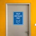 thumbnail image 6 of Signs ByLITA Portrait Round Food Preparation Area: Fruit and Salad Only Door or Wall Sign Durable ABS Plastic | Laser Engraved | Easy Installation | Kitchen | Hygiene Sign (Brushed Silver) - Small, 6 of 8