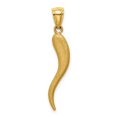 thumbnail image 4 of 14K Yellow Gold Charm Pendant Men'S 30 mm 5 Solid Diamond-Cut Italian Horn, 4 of 4