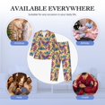 thumbnail image 7 of Bingfone Men's Pajama Set 2 Piece Loungewear PJs, Long Sleeve with Pajama Pants-Butterfly 3, 7 of 7