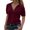 Red, variant on yunLCZ Casual Tops Discounted New Women's Casual V Neck Solid Color Lapel Short Sleeved Shirt Everyday wear simple women's T-shirts