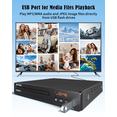 thumbnail image 4 of OTIC Mini HDMI DVD Player for TV, Metal Housing Compact CD Player for Home with USB Port and AV Coaxial Output, Include Remote Control, 4 of 10
