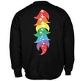 thumbnail image 2 of Halloween Rainbow Heart Unicorn Costume Pony Mens Sweatshirt Black LG, 2 of 2