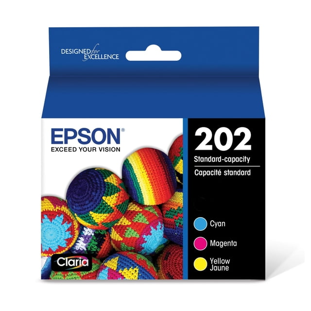 Paquete combinado de cartuchos de tinta Epson 202 Claria Standard Color