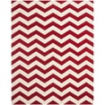 thumbnail image 2 of SAFAVIEH Chatham Jake Zigzag Stripes Wool Area Rug, Red/Ivory, 8'9" x 12', 2 of 5