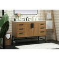 thumbnail image 2 of Elegant Decor Eugene 48" Aluminum MDF Single Bathroom Vanity in Walnut Brown, 2 of 8