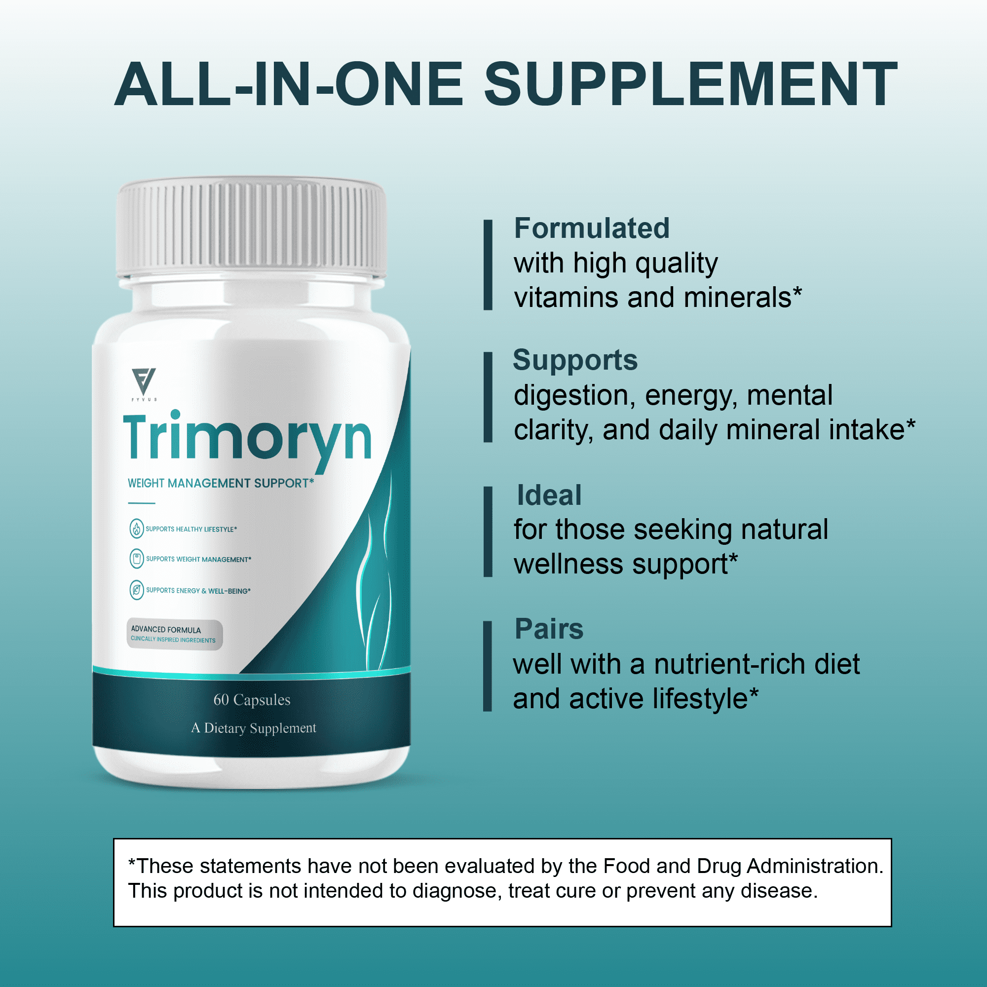 Trimoryn Weight Support, Tri Moryn Keto Supplement (60 Capsules)