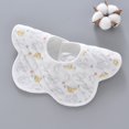 thumbnail image 1 of Babero impermeable con forma de flor giratoria para productos maternos e infantiles, bolsa para comer con babero para niños, 1 of 6