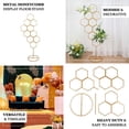 thumbnail image 4 of Efavormart 6ft Gold Metal Honeycomb Floor Standing Balloon Display Arch, Wedding Flower Frame Backdrop Stand, 4 of 11