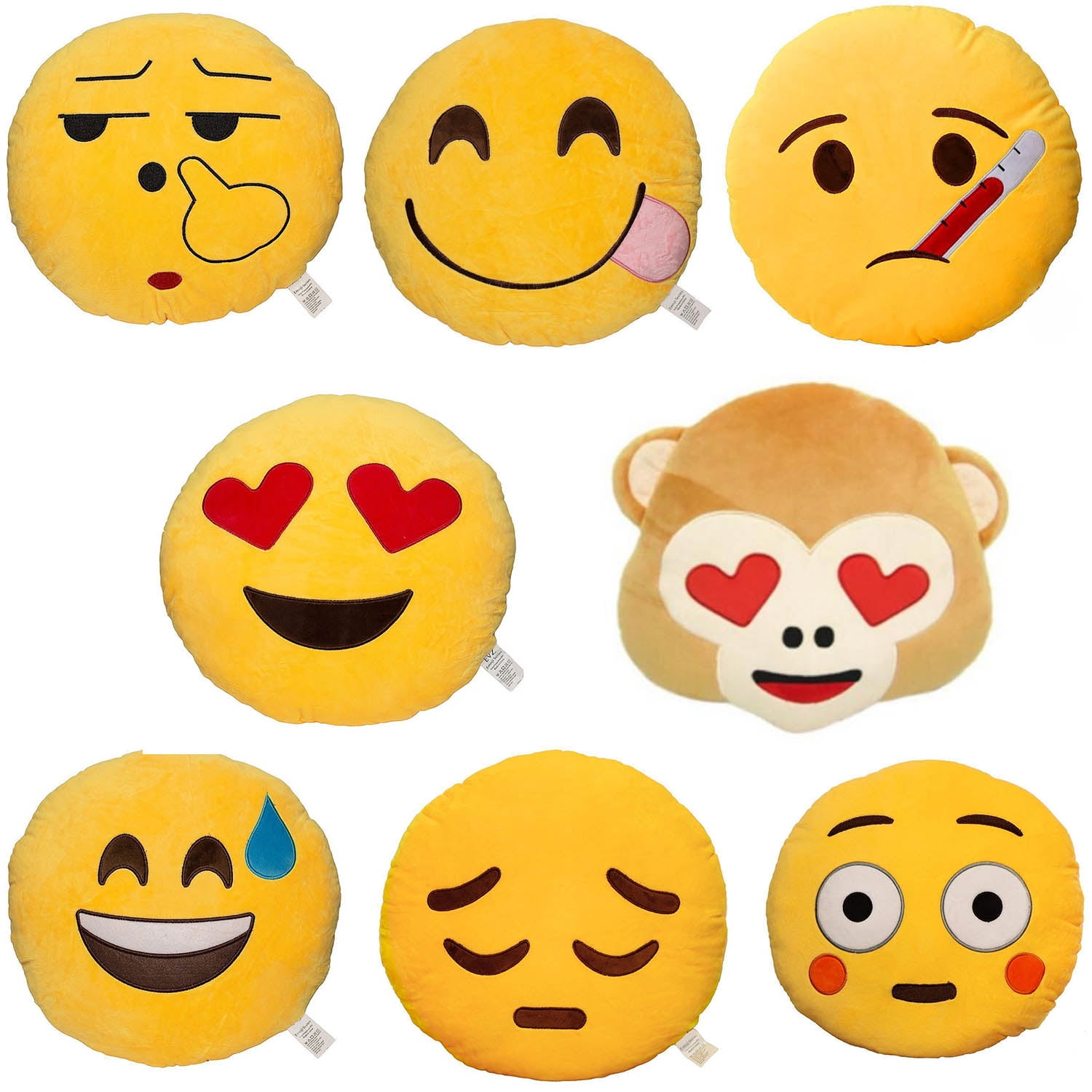 32cm/12" Emoji Emoticon Cushion Pillow Stuffed Plush Soft Toy 1PACK