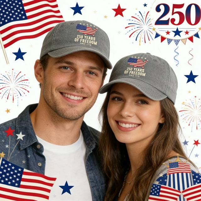 Uuiauoio 250 Anniversary USA Hat for Man United States America 250th Anniversary Hat 1776-2026 Year Patriot Baseball Caps