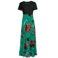thumbnail image 3 of Autumn Women Long Sleeve Print Gored Skirt Boho Ladies Party Evening Holiday Maxi Dress, 3 of 4