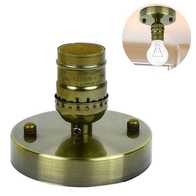 Base de luz de techo vintage Soporte de lámpara de pared de montaje industrial Soporte de lámpara de techo de araña para el hogar y la cocina