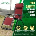 thumbnail image 2 of Caravan Sports Zero Gravity Chair, Burgundy, 2 of 11
