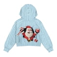 thumbnail image 5 of Xoenoiee Santa Claus Candy Gift Print Girls Half Zipper Pullover Christmas Sweatshirt Xmas Long Sleeve Hoodies with Kangaroo Pocket Fleece Basic Sweater, 5-6 Years, 5 of 7