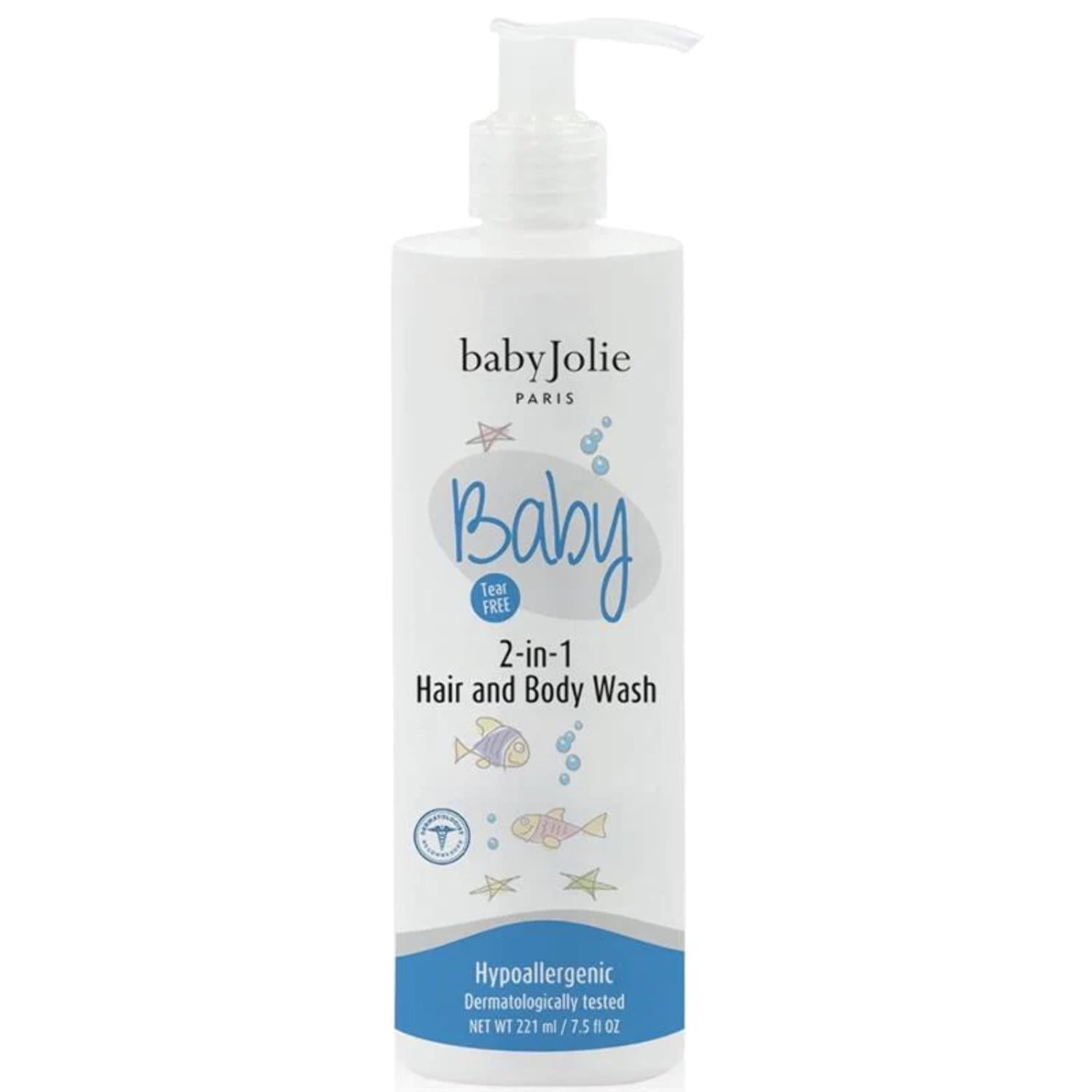 Baby Jolie 2-in-1 Baby Wash, Gentle Tear-Free Hair & Body Cleanser, 7.5 oz