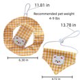 thumbnail image 5 of Small Pet Cat Costume Set, Cat Hat & Pet Triangular Scarf, Cat Outfit & Cat Clothes for 4-9 lb Pets, Birthday & Halloween, Yellow, 5 of 8