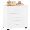 thumbnail image 3 of Aheaplus Multifunctional 3-Drawer Wood Closet Organizer System - Versatile Storage Solution for Bedroom, Nightstand & End Table,White, 3 of 7