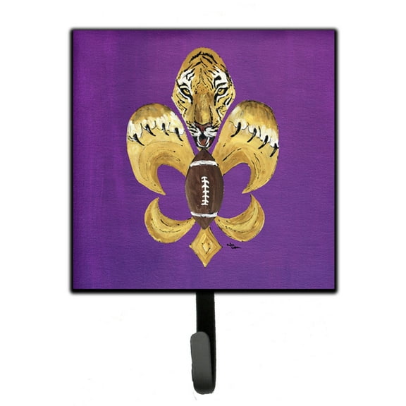 Carolines Treasures 8205-2SH4 Tiger Football Fleur de lis Leash or Key Holder Single Hook multicolor