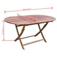 thumbnail image 4 of vidaXL 9 Piece Outdoor Dining Set with Cushions Solid Acacia Wood, 4 of 5
