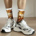 thumbnail image 6 of Fotbe Cartoon Cheetah With Attitude Pattern Long Socks for Men & Women – Breathable & Stretchy Compression Socks, Ideal for Running, Travel, and Everyday Wear Size 5-11, 6 of 6