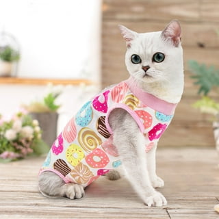 Male Female Cat Postoperative Recovery Clothes Cotton Pet Dog Sterilization  Suit Jumpsuit for Cats Gotas Sphynx mascotas Costume