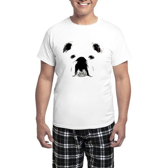 CafePress - Bulldog Bacchanalia Men's Light Pajamas - Men's Light Loose Fit Cotton Pajama Set