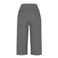 thumbnail image 3 of XINXIAOO Women's Pants Women's Pants Casual Grey Pants Comfy Fit Pants for Women Womens Elastic Waist Pants Womens Capris for Summer, 3 of 4