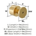 thumbnail image 5 of Amerock Balon 1 inch (25mm) Diameter Champagne Bronze Cabinet Knob, 5 of 6