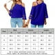 thumbnail image 2 of Chaqueta Top casual de un hombro con botones de metal de color sólido a la moda para mujer Ygjytge para Mujer Azul T XL, 2 of 7